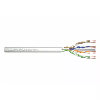 Digitus Kabel teleinformatyczny patchcordowy kat.6, U/UTP, linka, AWG 26/7, LSOH, 100m, szary, karton
