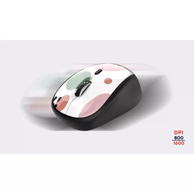 Trust YVI WIRELESS PINK CIRCL ES mysz komputerowa
