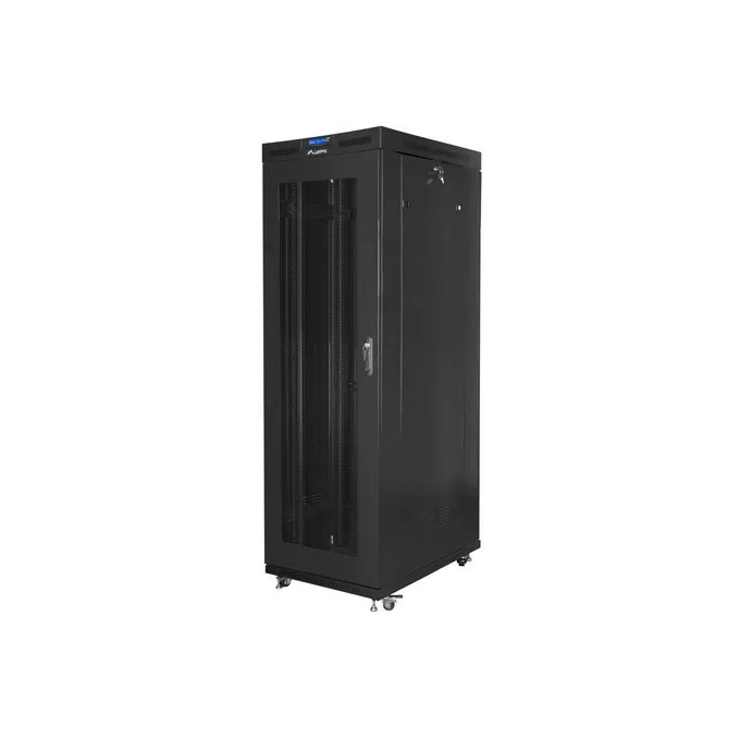 Lanberg Szafa instalacyjna rack stojąca 19 42U 800x1000 czarna, drzwi perforowane LCD (Flat pack)