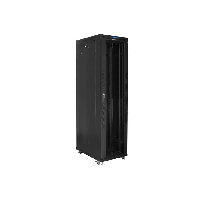 Lanberg Szafa instalacyjna rack stojąca 19 47U 800x1000 czarna, drzwi szklane LCD (Flat pack)