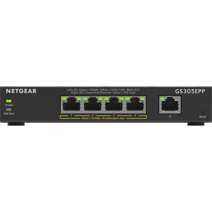 Netgear Przełącznik GS305EPP switch unmanaged 5GE (4xPoE+)