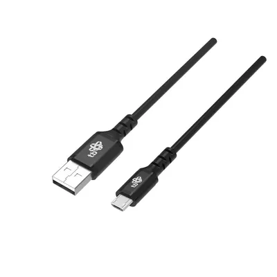 TB Kabel USB-Micro USB 2m  silikonowy czarny Quick Charge