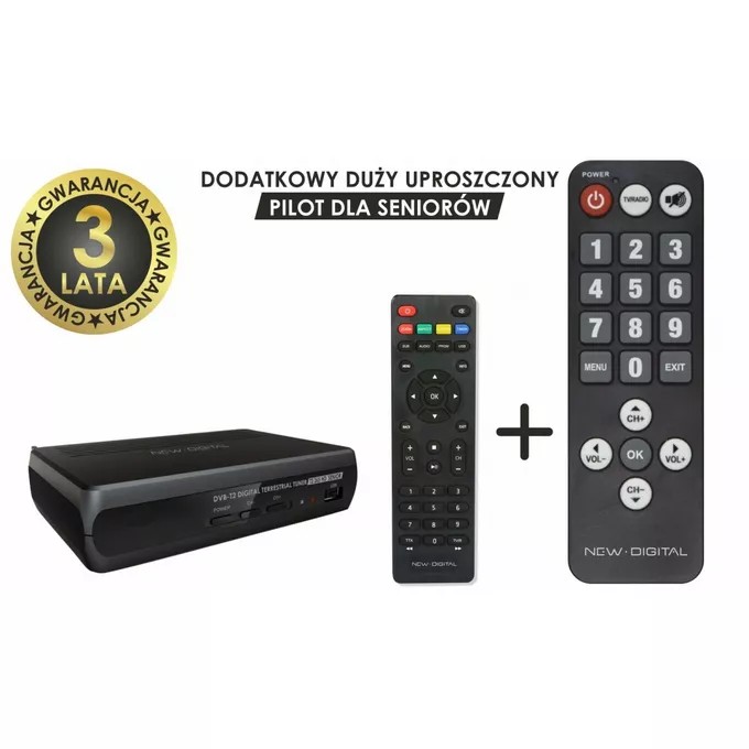 NEW DIGITAL Tuner T2 265 HD SENIOR DVB-T2