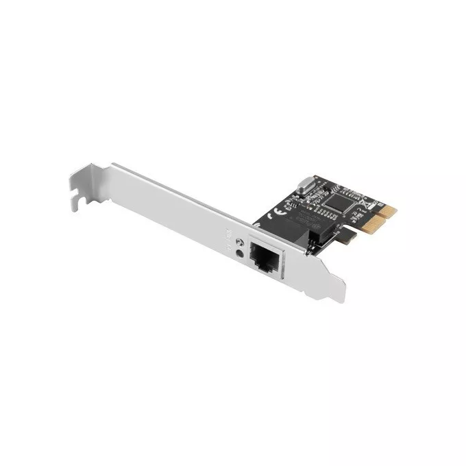 Lanberg Karta sieciowa PCI-E 1X RJ45 1GB RTL8111C śledź low profile
