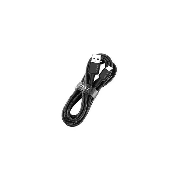 AUKEY CB-CA3 OEM nylonowy kabel Quick Charge USB C-USB A 3.1 | FCP | AFC | 3m | 5Gbps | 3A | 60W PD | 20V