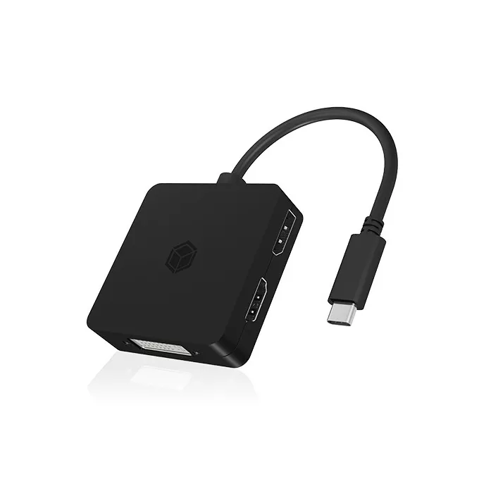 IcyBox Adapter video IB-DK1104-C 4w1 USB TYPE-C