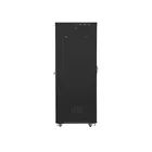 Szafa instalacyjna rack stojąca 19 cali 37U 800x1000 czarna drzwi perforowane LCD ( Flat pack)
