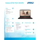 MSI Notebook Katana GF66 11UC-865XPL nOS i5-11400H/16GB/512SSD/RTX3050/15.6