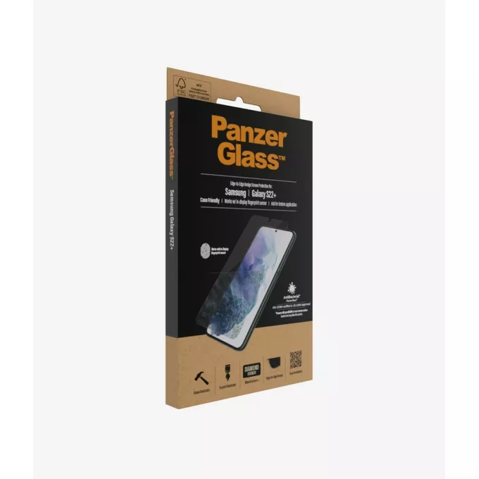 Panzerglass Szkło hartowane E2E Microfracture Samsung S22+ S906 Case Friendly    AniBacterial