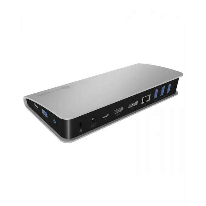 Stacja dokująca IB-DK2408-C 11w1,HDMI,LAN,6xUSB,K-Lock,Headset,czytnik  kart,DisplayPort