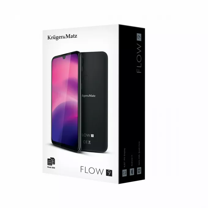 Kruger &amp; Matz Smartfon FLOW 9 Czarny