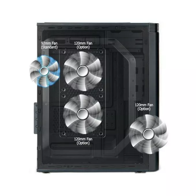 Zalman Obudowa T5 Mini Tower PC Case 80mm fan ODD