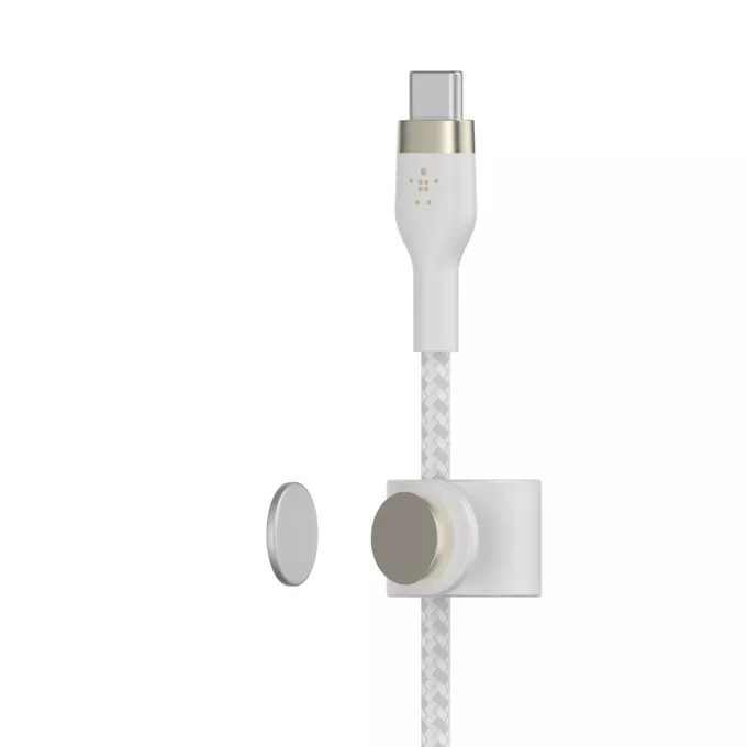 Belkin Kabel BoostCharge USB-C/USB-C silikonowy w oplocie 2m, biały