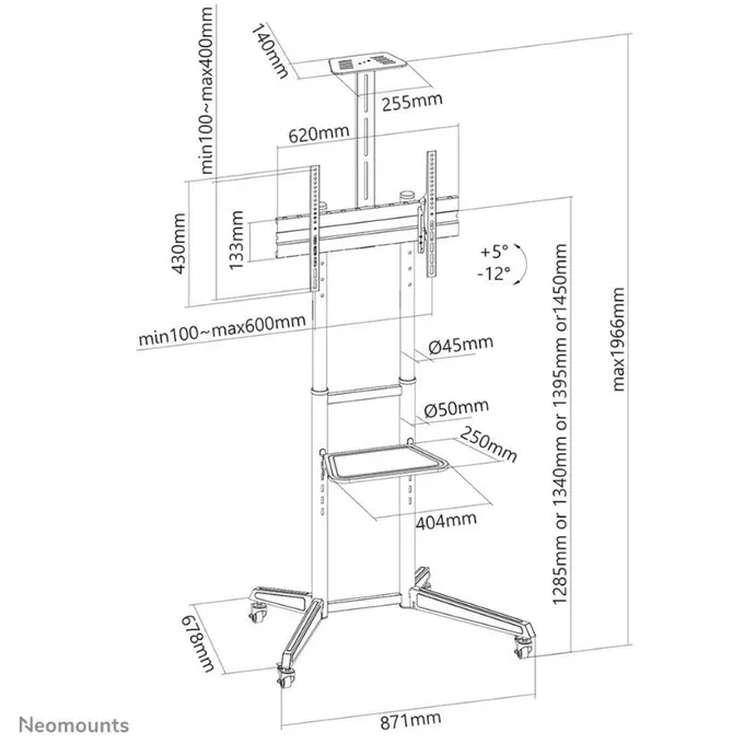 Neomounts by NewStar Stojak mobilny FL50-550BL1