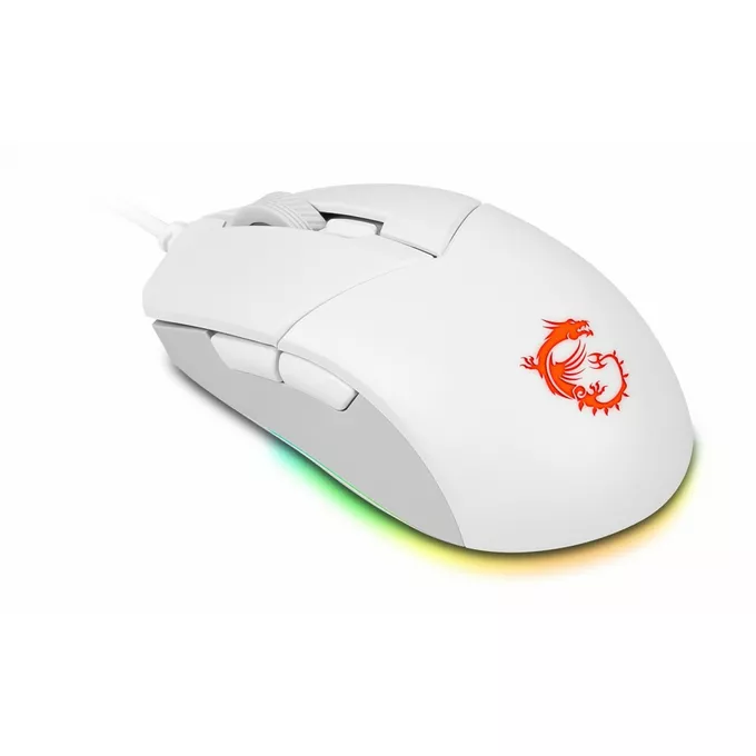 MSI Myszka przewodowa Clutch GM11 biała