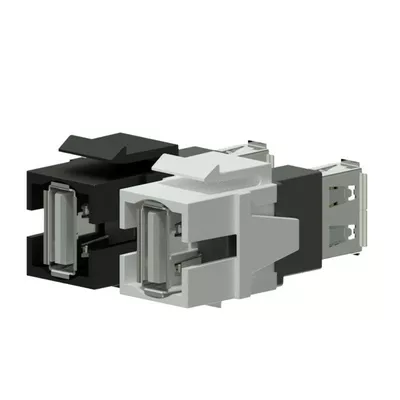 PROCAB Adapter Keystone USB 2.0 A-USB 2.0 A Czarny