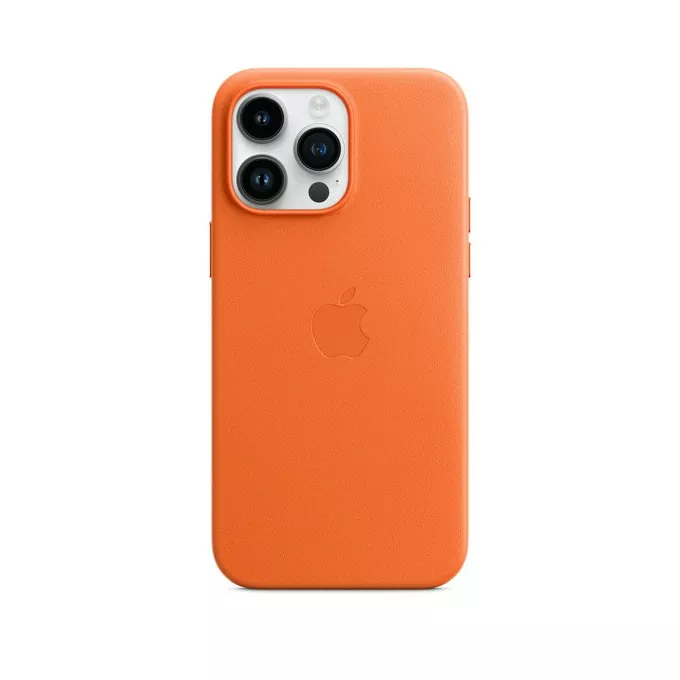 Apple Etui skórzane z MagSafe do iPhone 14 Pro Max - pomarańczowy