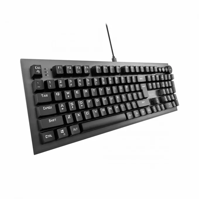 NOXO Conqueror mechaniczna klawiatura dla graczy BLUE Switch (niebieskie przełączniki), RAINBOW LED