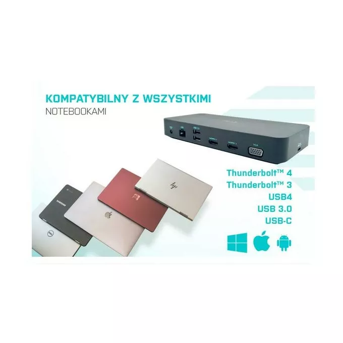 i-tec Stacja dokująca USB 3.0/USB-C/Thunderbolt 3x Display Docking Station + Power Delivery 65W