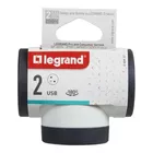 Legrand Rozgałęziacz  obrotowy 2xP+Z +USB AC-B/C
