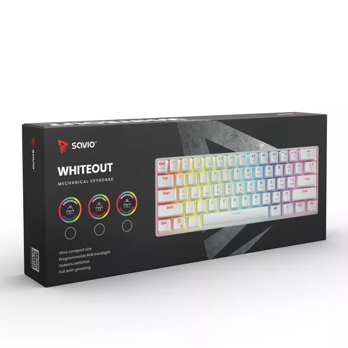 Savio Klawiatura mechaniczna Whiteout Blue Outemu