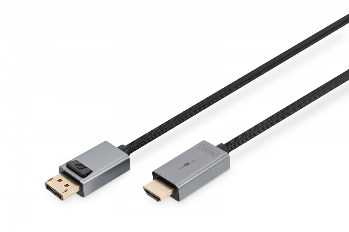 Digitus Kabel adapter DisplayPort - HDMI 4K 30Hz DP/HDMI M/M 1m