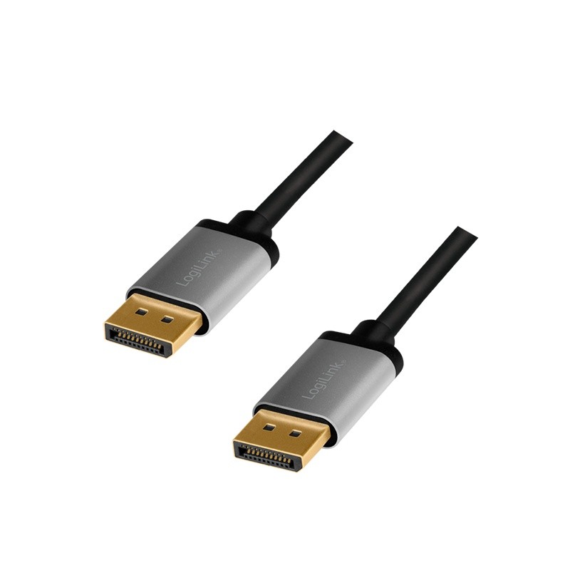 LogiLink Kabel DisplayPort 4K/60 Hz,DP/M do DP/M aluminiowy 1m