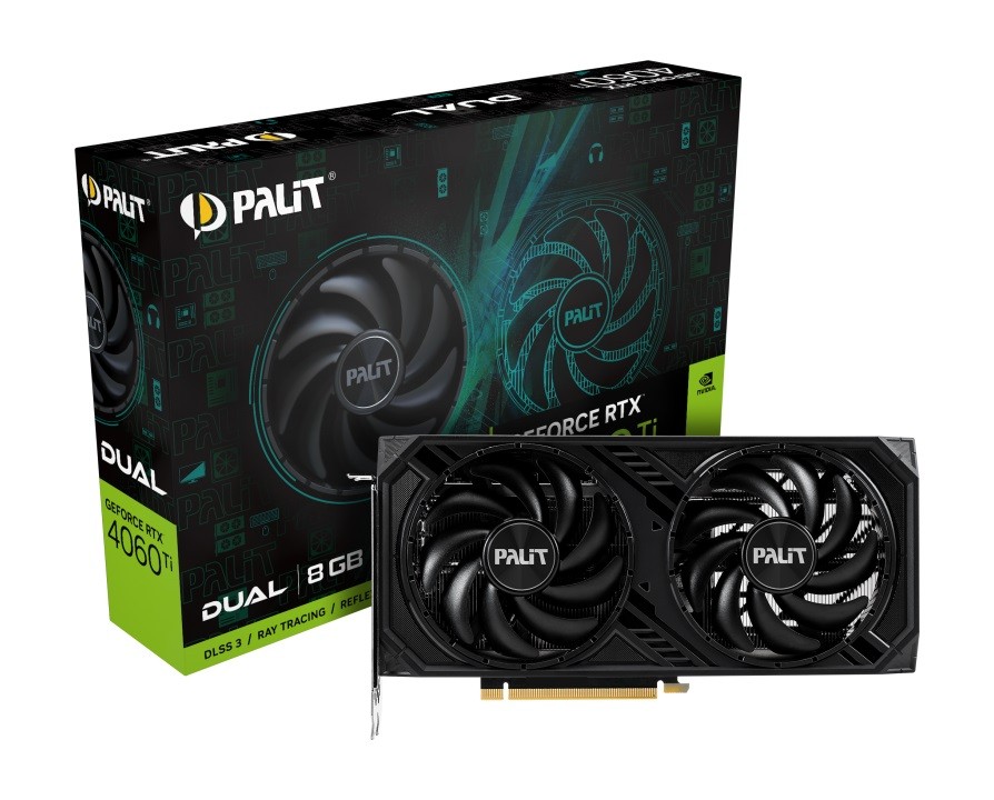 Palit Karta graficzna GeForce RTX 4060 Ti Dual 8GB GDDR6 128bit 3DP/HDMI DLSS 3