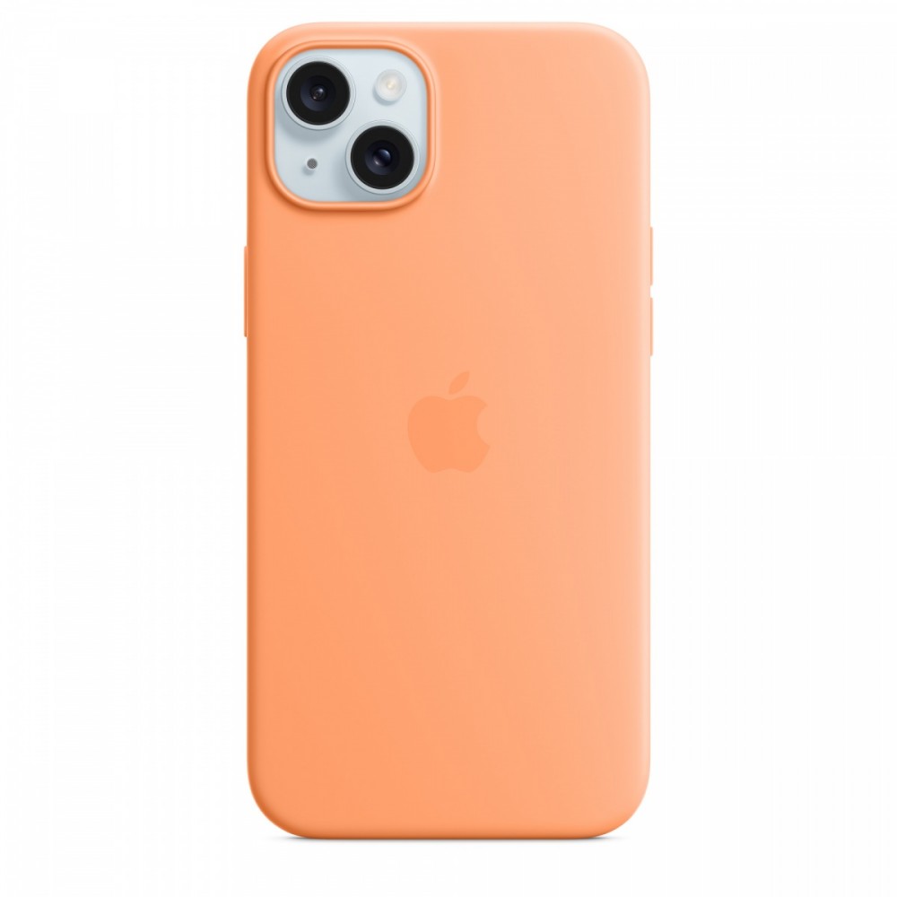 Apple Etui silikonowe z MagSafe do iPhonea 15 Plus - pomarańczowy sorbet