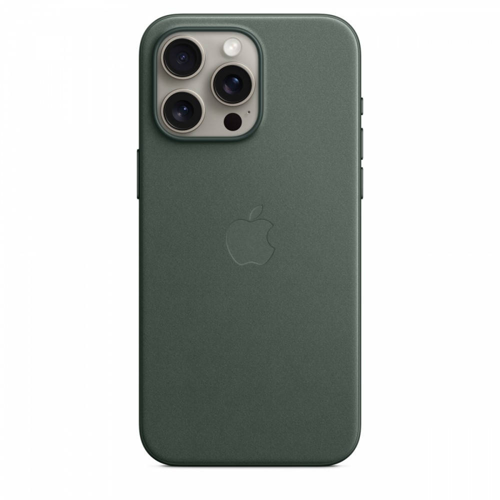 Apple Etui z tkaniny FineWoven z MagSafe do iPhonea 15 Pro Max - wieczna zieleń