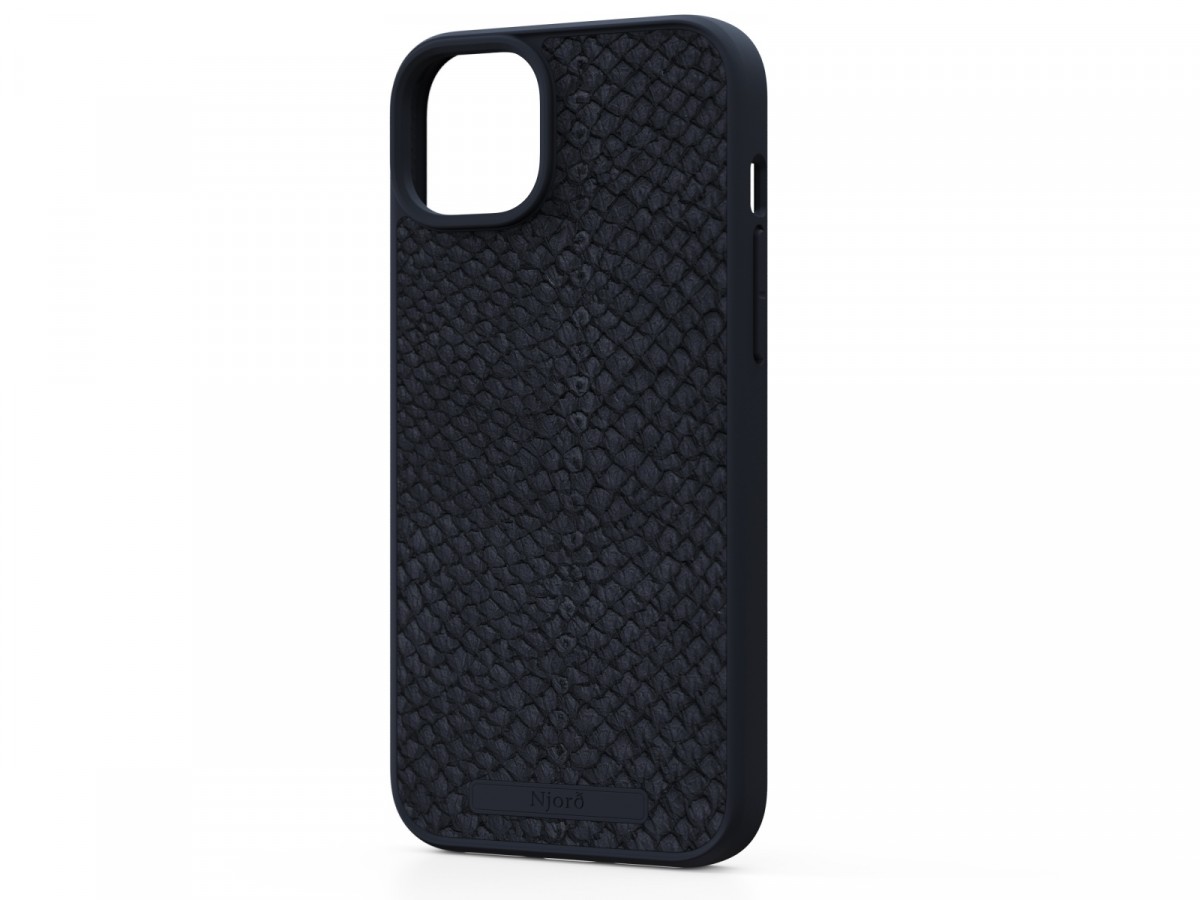 Njord by Elements Etui do iPhone 15 Plus MagSafe Skóra łososia Czarne