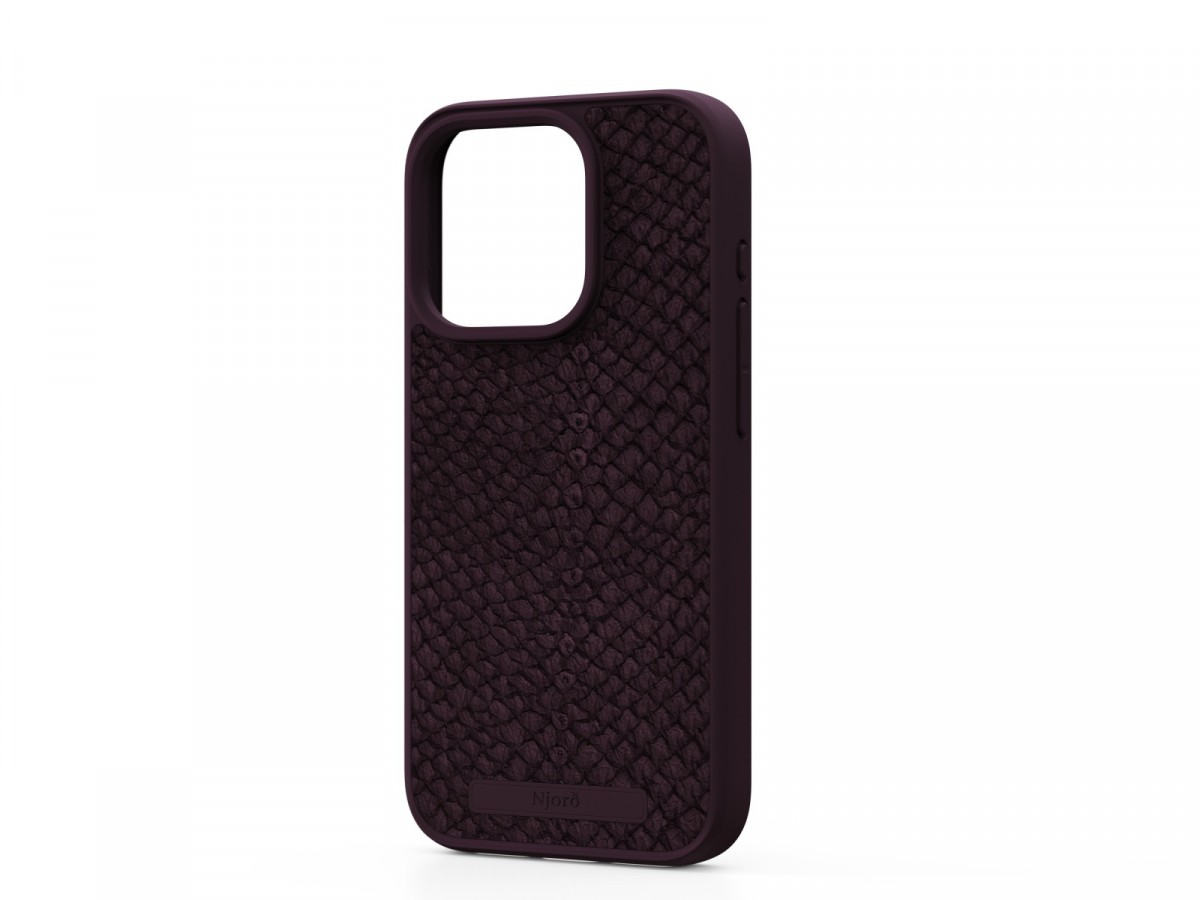 Njord by Elements Etui do iPhone 15 Pro MagSafe Skóra łososia Ciemny brąz