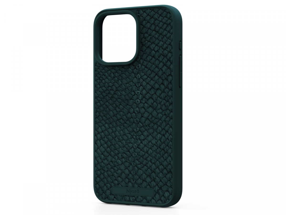 Njord by Elements Etui do iPhone 15 Pro Max MagSafe Skóra łososia Zielone