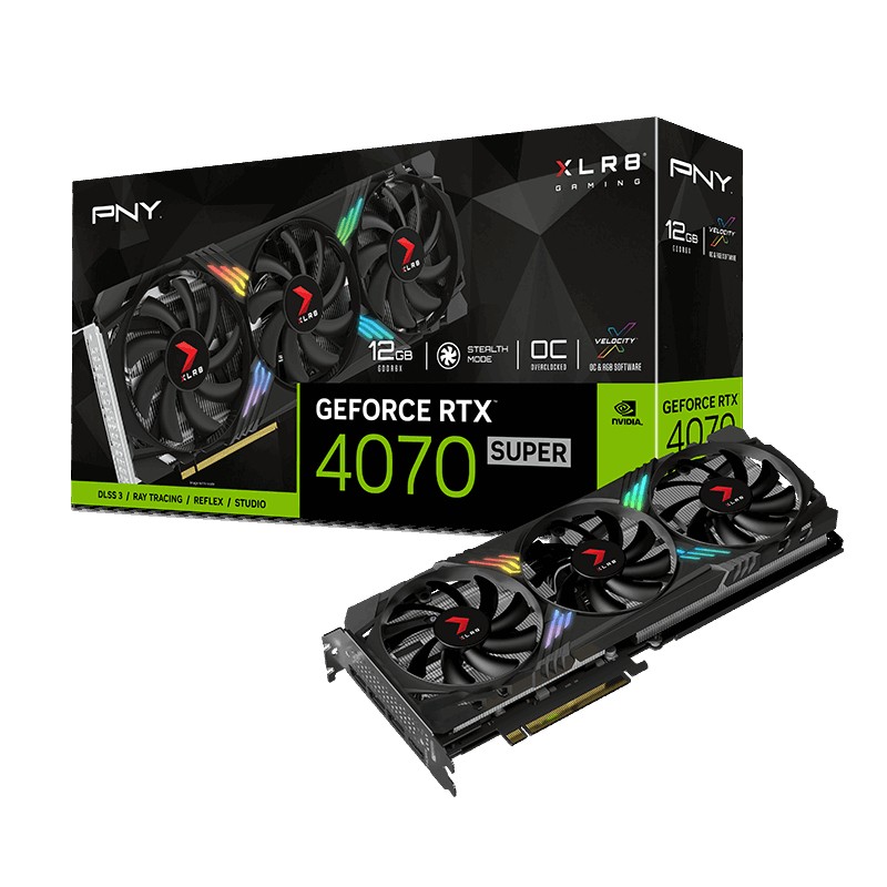 PNY GeForce RTX 4070 SUPER 12GB　美品 PNY Karta graficzna GeForce RTX 4070 SUPER 12GB XLR8 GAMING
