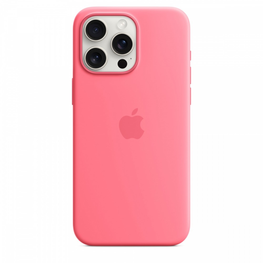 Apple Etui silikonowe z MagSafe do iPhonea 15 Pro Max - różowe