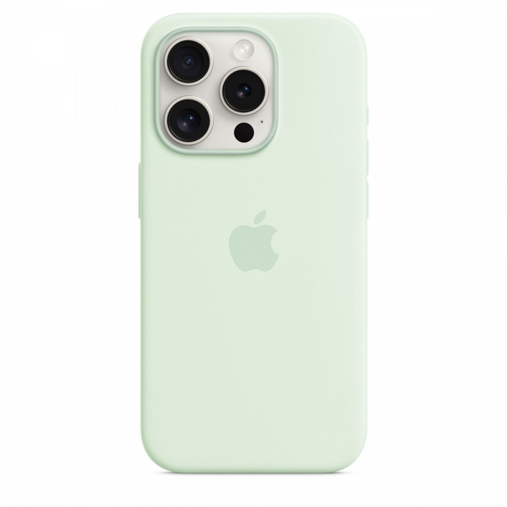 Apple Etui silikonowe z MagSafe do iPhonea 15 Pro - pastelowa mięta