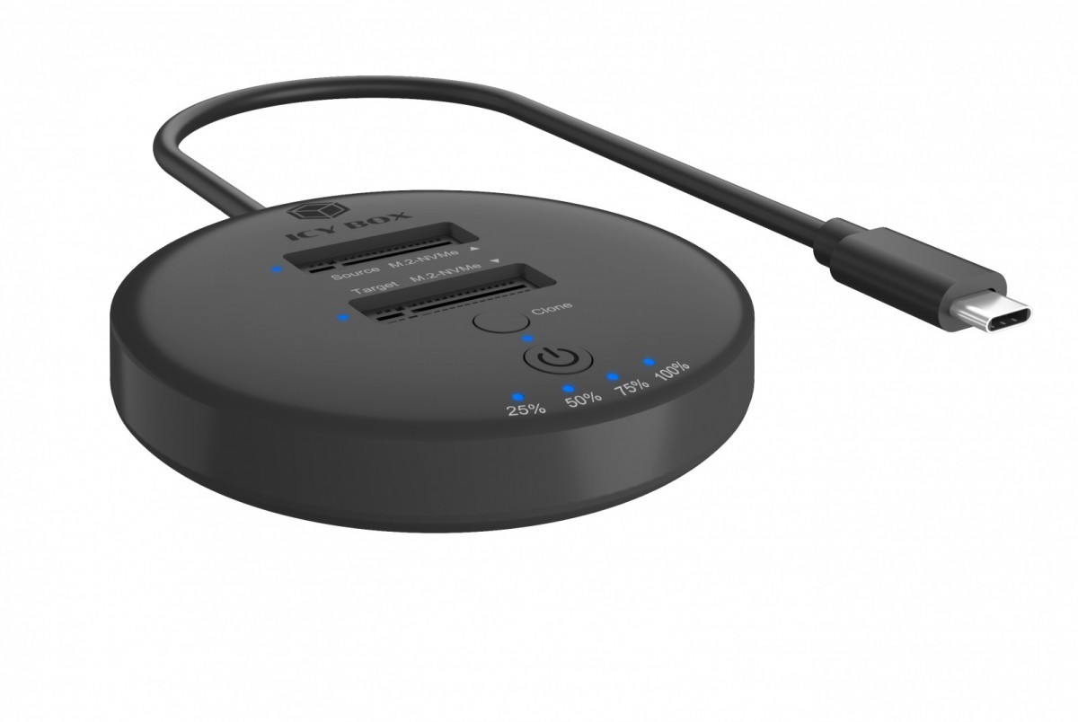 IcyBox Stacja klonująca+dockująca dla 2xNVMe M.2SSD IB-1612MCL-C31