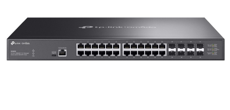 TP-LINK Przełącznik zarządzalny Omada SX3832 24-Port 10GBASE-T L2+ with 8 10GE SFP+ Slots