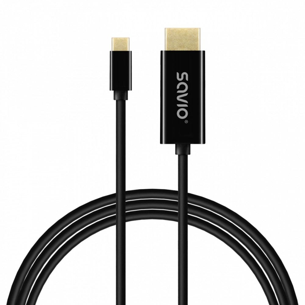 Savio Kabel USB-C do HDMI CL-190 30Hz, 1m plastik