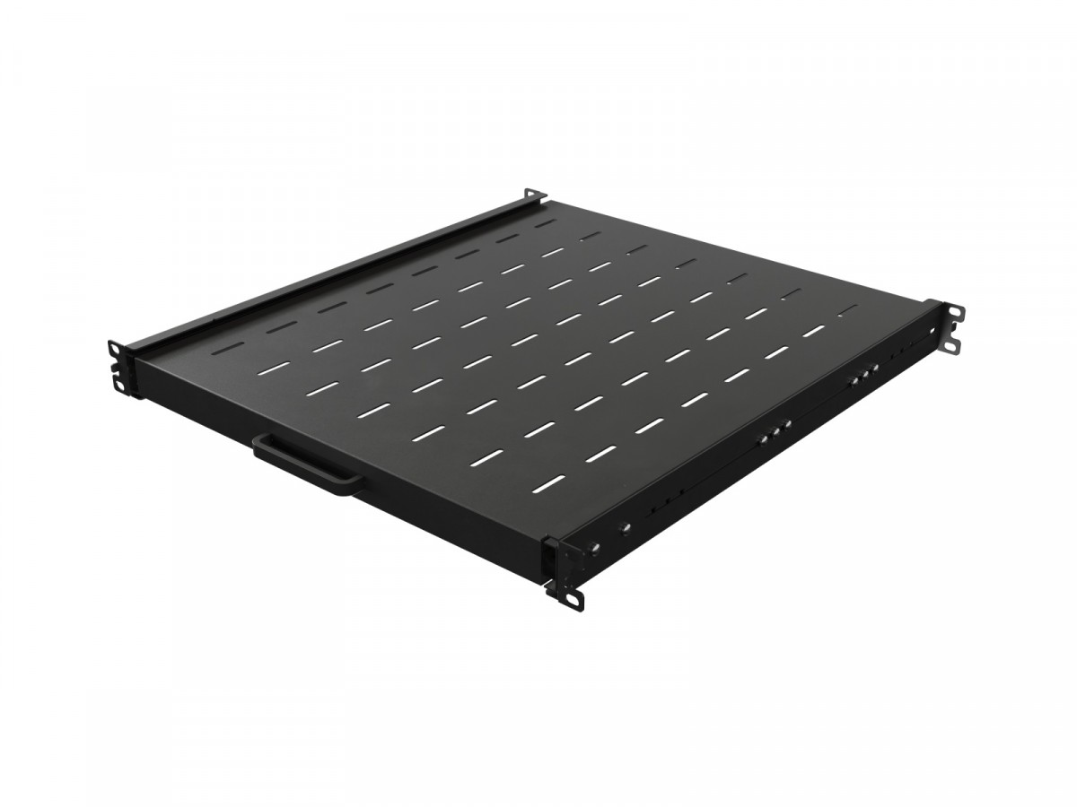 Lanberg Półka wysuwana do szaf rack 19 cali 500mm czarna
