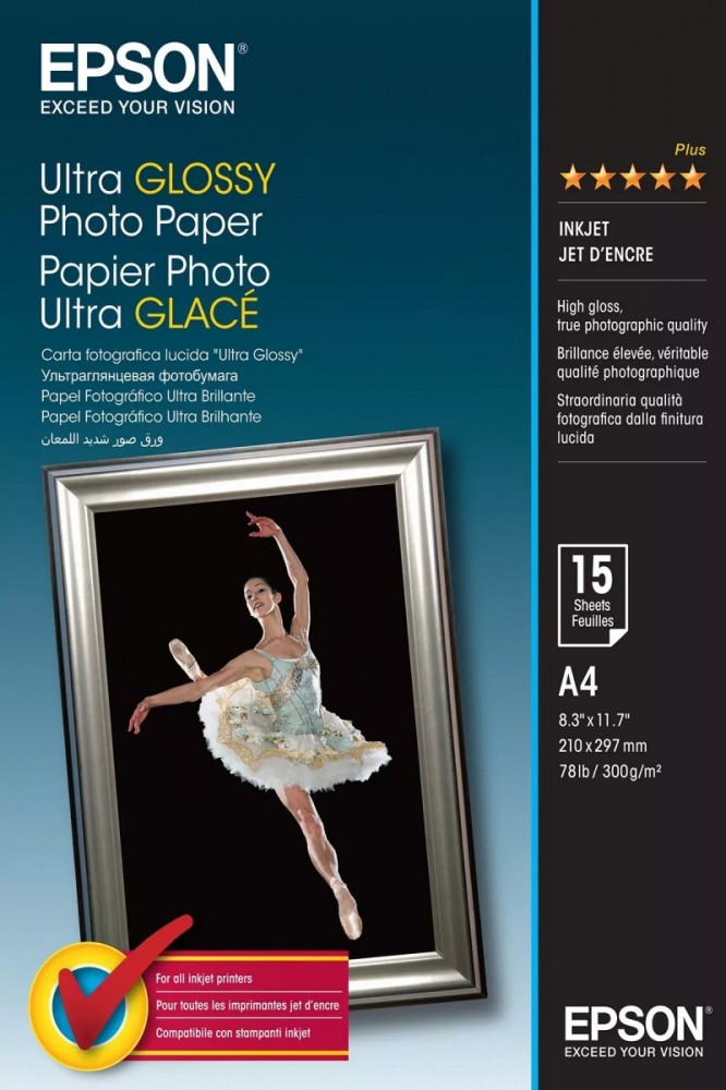 Epson Papier Ultra Glossy Photo 15 arkuszy 300 g/m2 A4