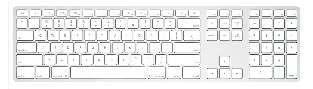 Matias Klawiatura bezprzewodowa - aluminiowa Mac dongle USB-C Silver