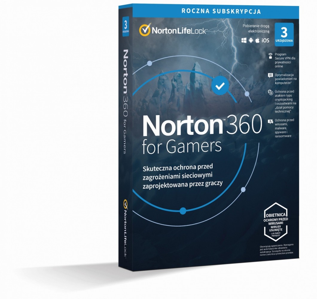 Norton 360 Deluxe GAMER 50GB Box 3Urz.1Rok 21415810
