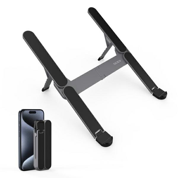 SODI Stojak na laptopa kompaktowy składany 314 mini szary