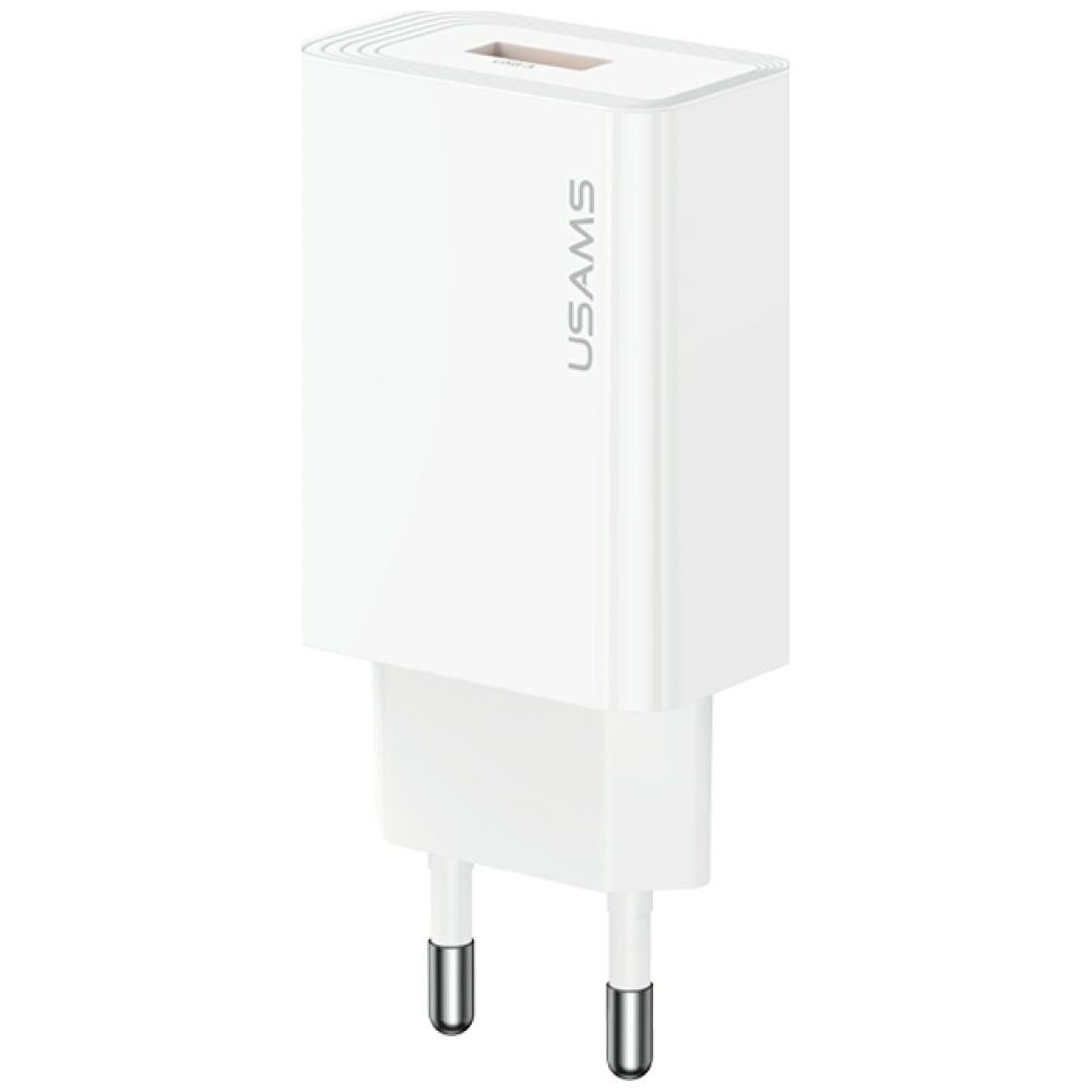USAMS Ładowarka sieciowa T69 10,5W 2,1A USB-A biała