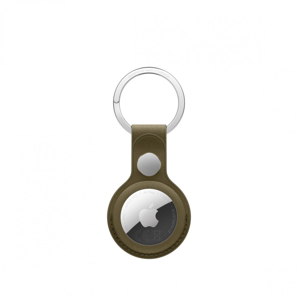 Apple Brelok z tkaniny FineWoven do AirTaga ciemna oliwka