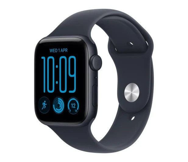 Apple Smartwatch Watch SE 3 GPS + Cellular, koperta 40mm z aluminium w kolorze północy, pasek sportowy w kolorze granatowym - rozmiar S/M