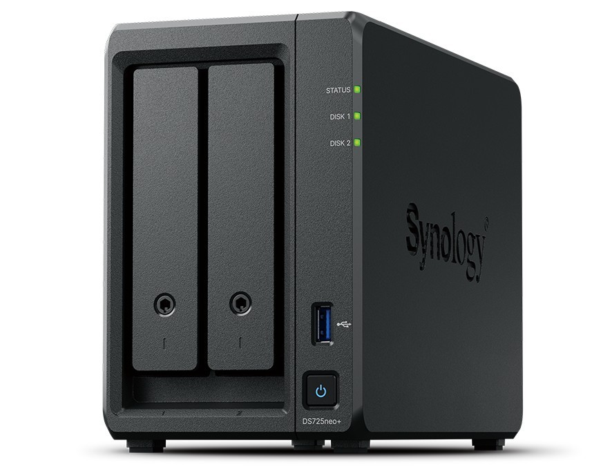 Synology Serwer NAS DS725neo+ 2x0HDD 2,6Ghz 1x4GB DDR4 1x1GbE 2,5GbE