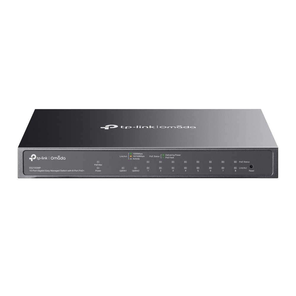 TP-LINK Przełącznik MS110GMP 10-Port Gigabi Desktop Sw 8-Port PoE+