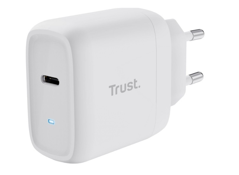 Trust Ładowarka biała MAXO 45W USB-C GaN dla Samsung